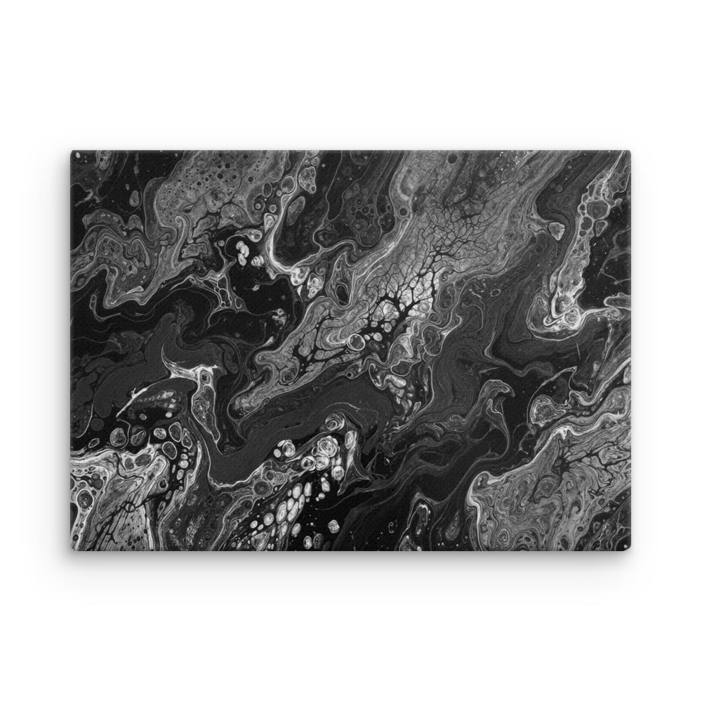 Dark Matter thin canvas print shown in front view in 8 x 10 inch universal size