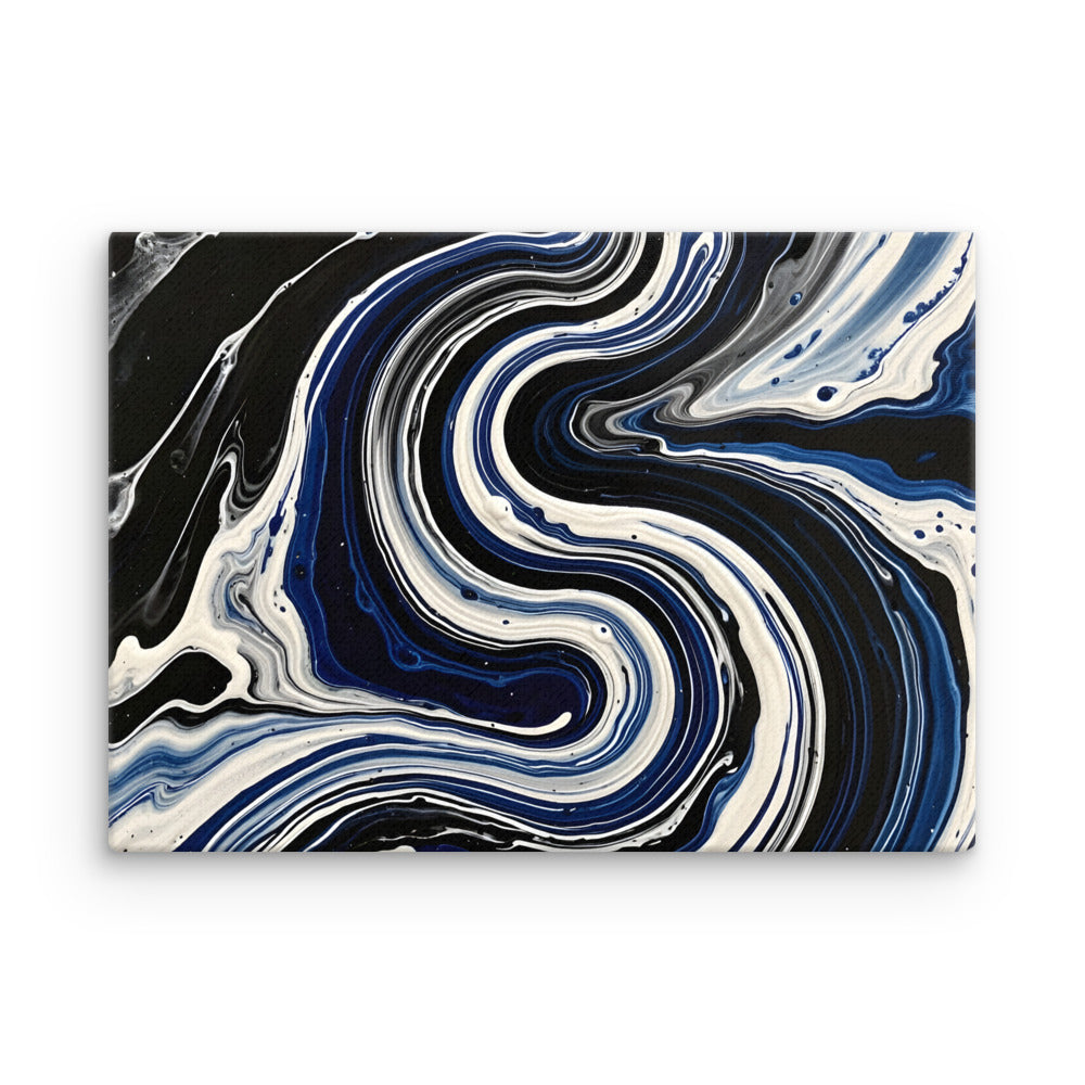 Midnight Surge thin canvas print shown in front view in 8 x 10 inch universal size