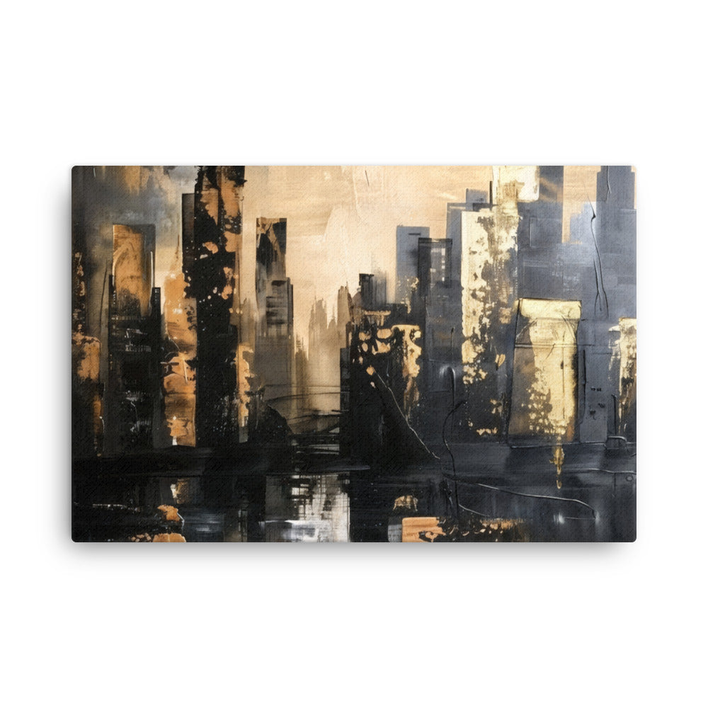 Sommet thin canvas skyline, front view in 24 x 32 inch large size