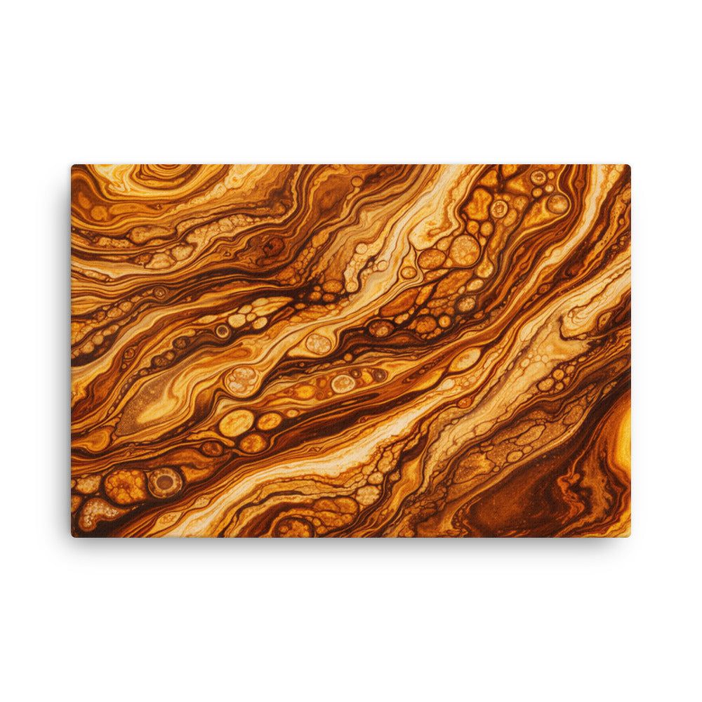 Molten Cells thin canvas print shown in front view in 24 x 36 inch statement piece