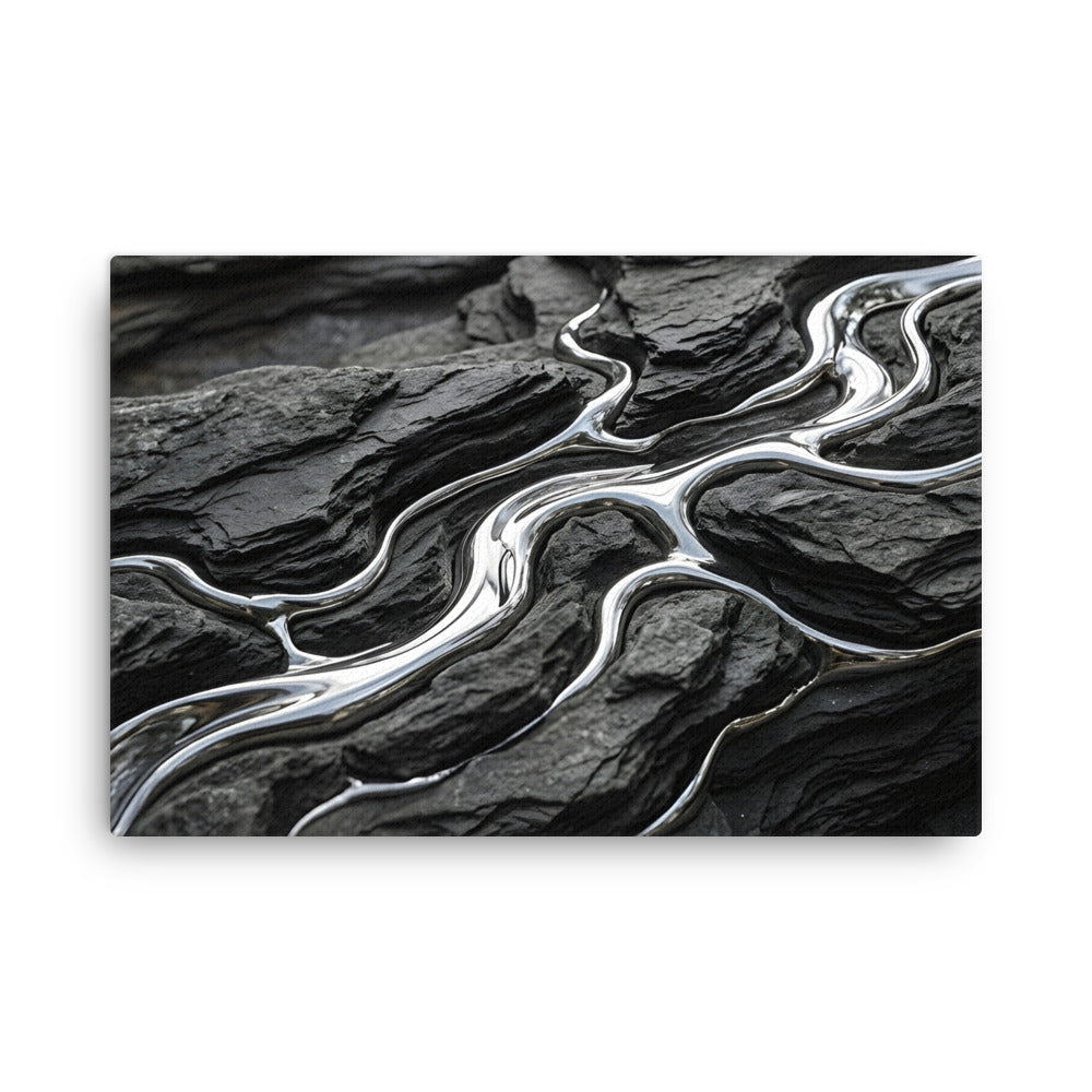 Basalt thin canvas print shown in front view in 8 x 10 inch universal size