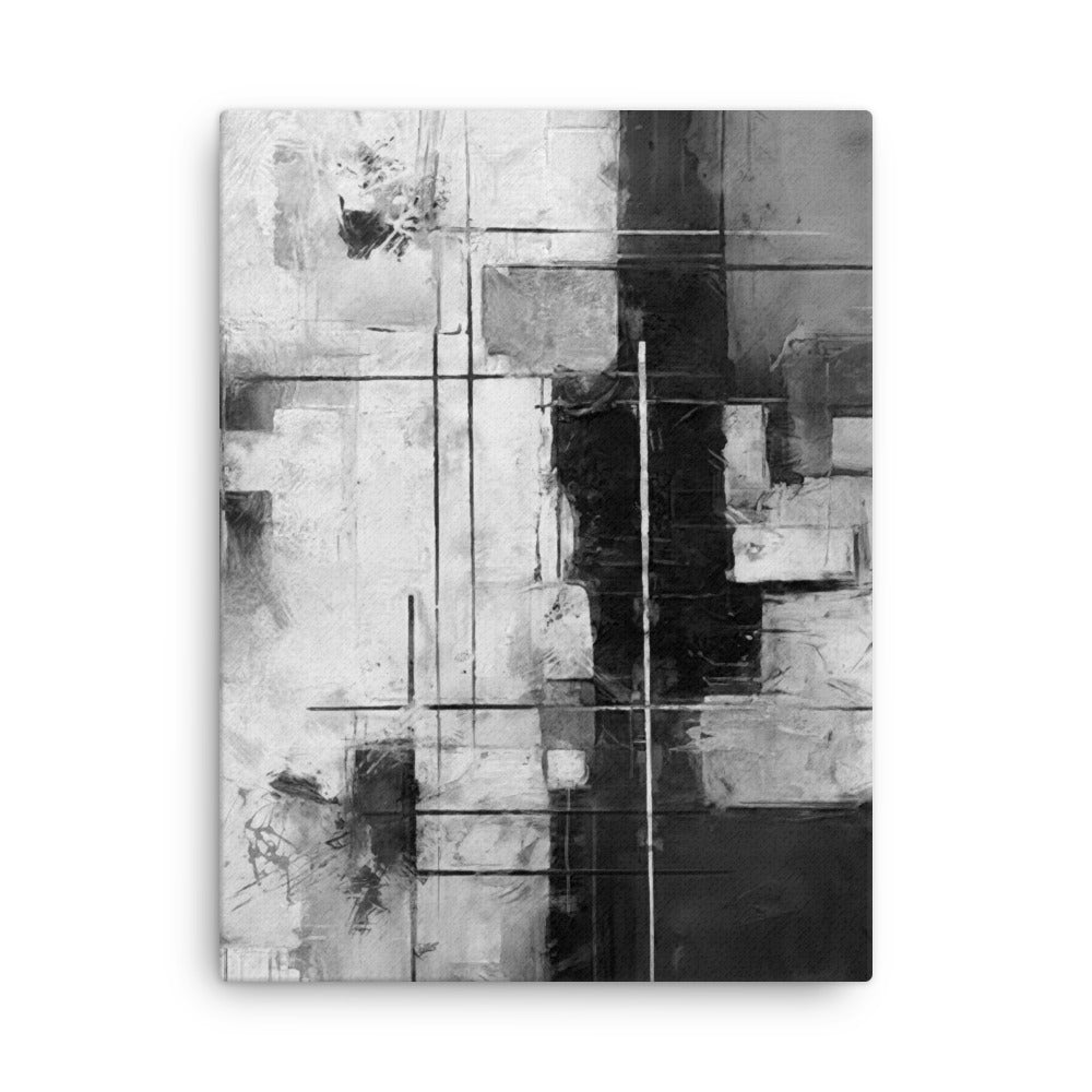 Beware thin canvas abstract urban product mockup in 24 x 36 inch statement piece