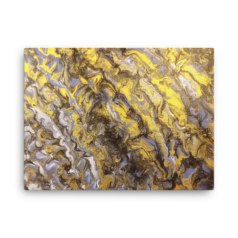 Gold Wave thin canvas print shown in front view in 20 x 30 inch large size