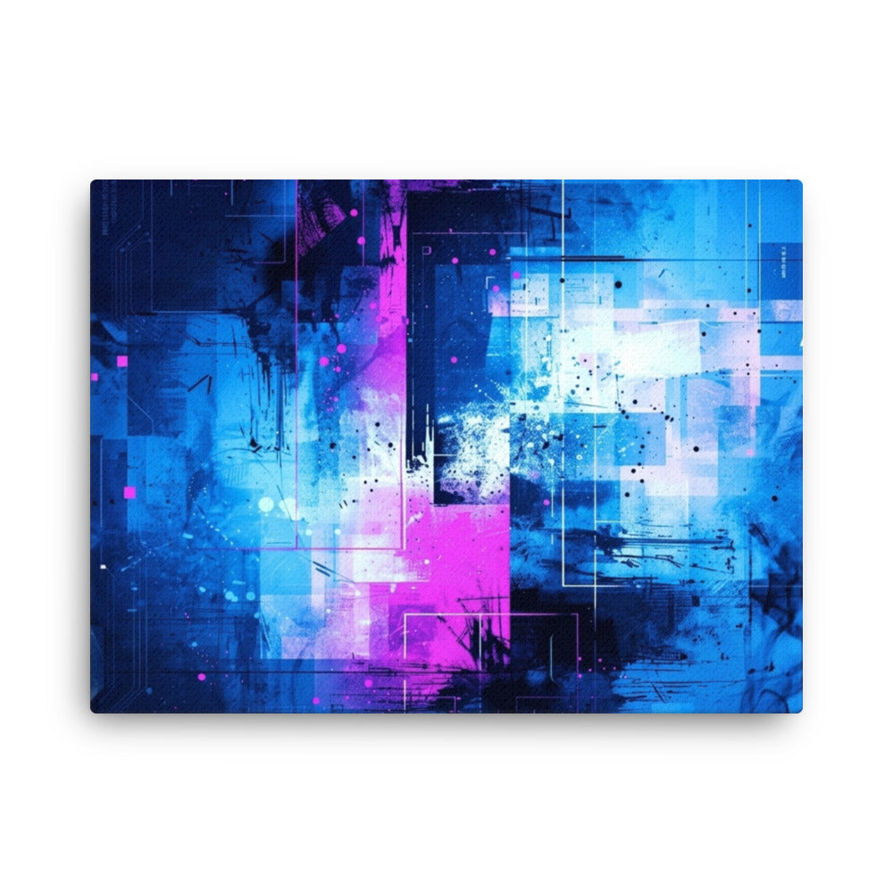 Neon thin canvas print shown in front view in 20 x 30 inch large size