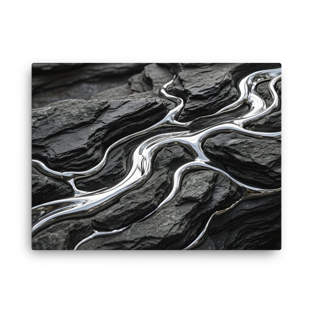 Basalt thin canvas print shown in front view in 20 x 30 inch large size