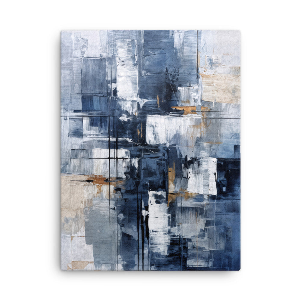 Push thin canvas print shown in front view in 20 x 30 inch large size