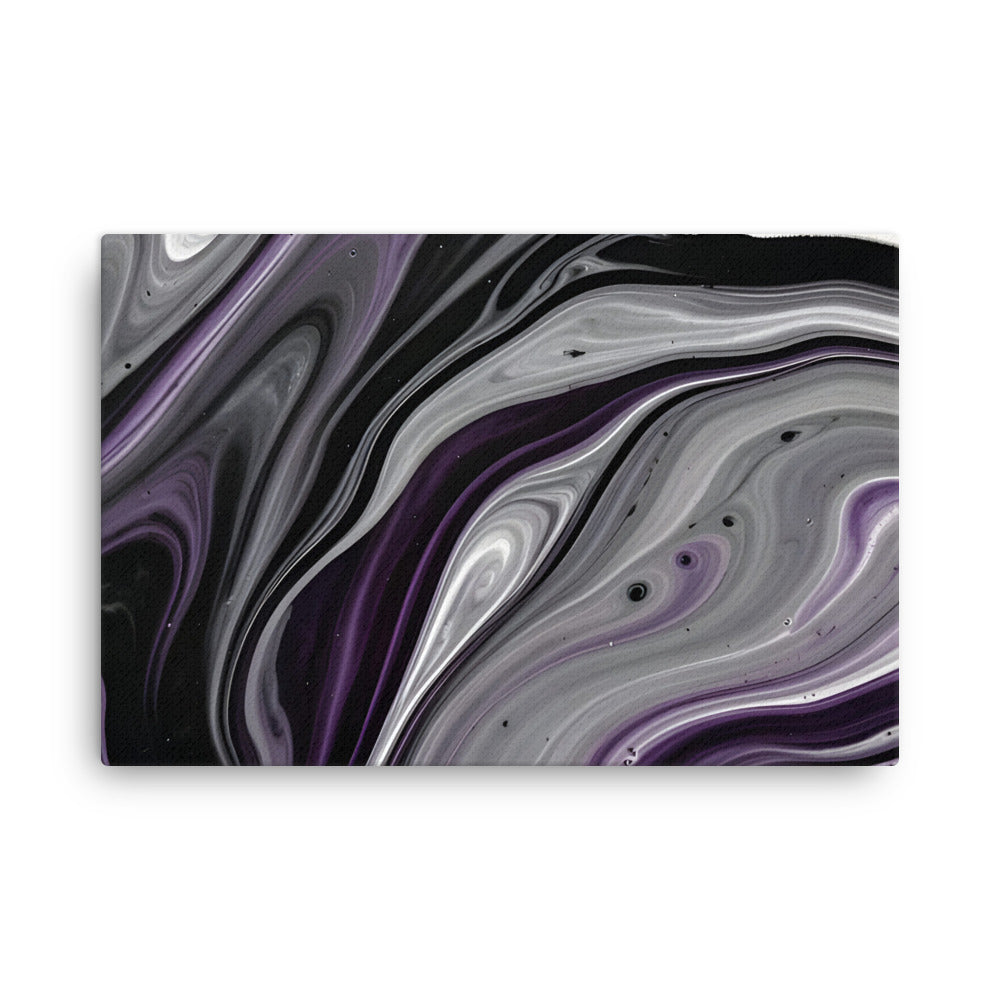 Amethyst Flow thin canvas print product view in 12 x 18 inch universal size