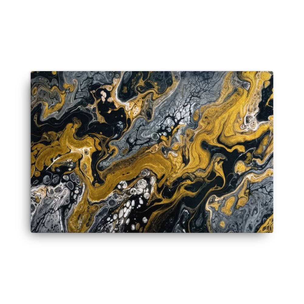 Aurum thin canvas print with product details shown in 16 x 20 inch universal size