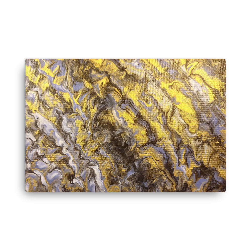 Gold Wave thin canvas print shown in front view in 8 x 10 inch universal size