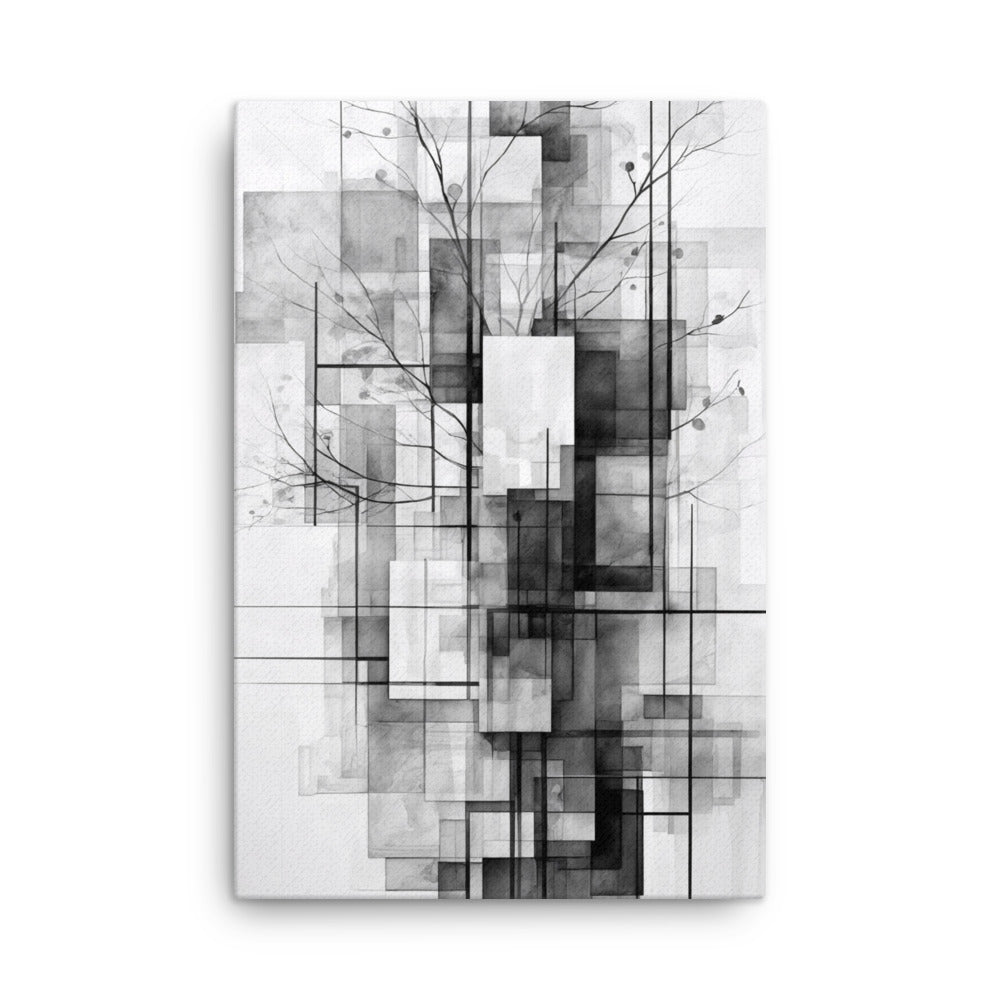 False thin canvas print product mockup in 24 x 32 inch large size