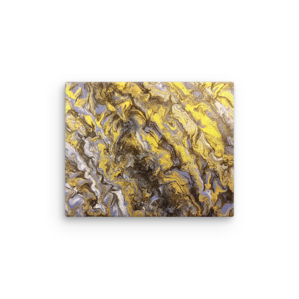 Gold Wave wall art product image as a thin canvas print in 24 x 32 inch large size