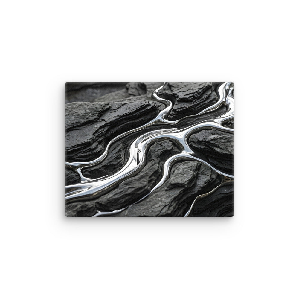Basalt wall art product image as a thin canvas print in 24 x 32 inch large size