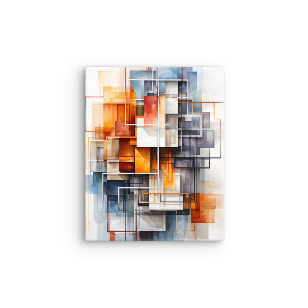 Facet thin canvas print shown in front view in 8 x 10 inch universal size
