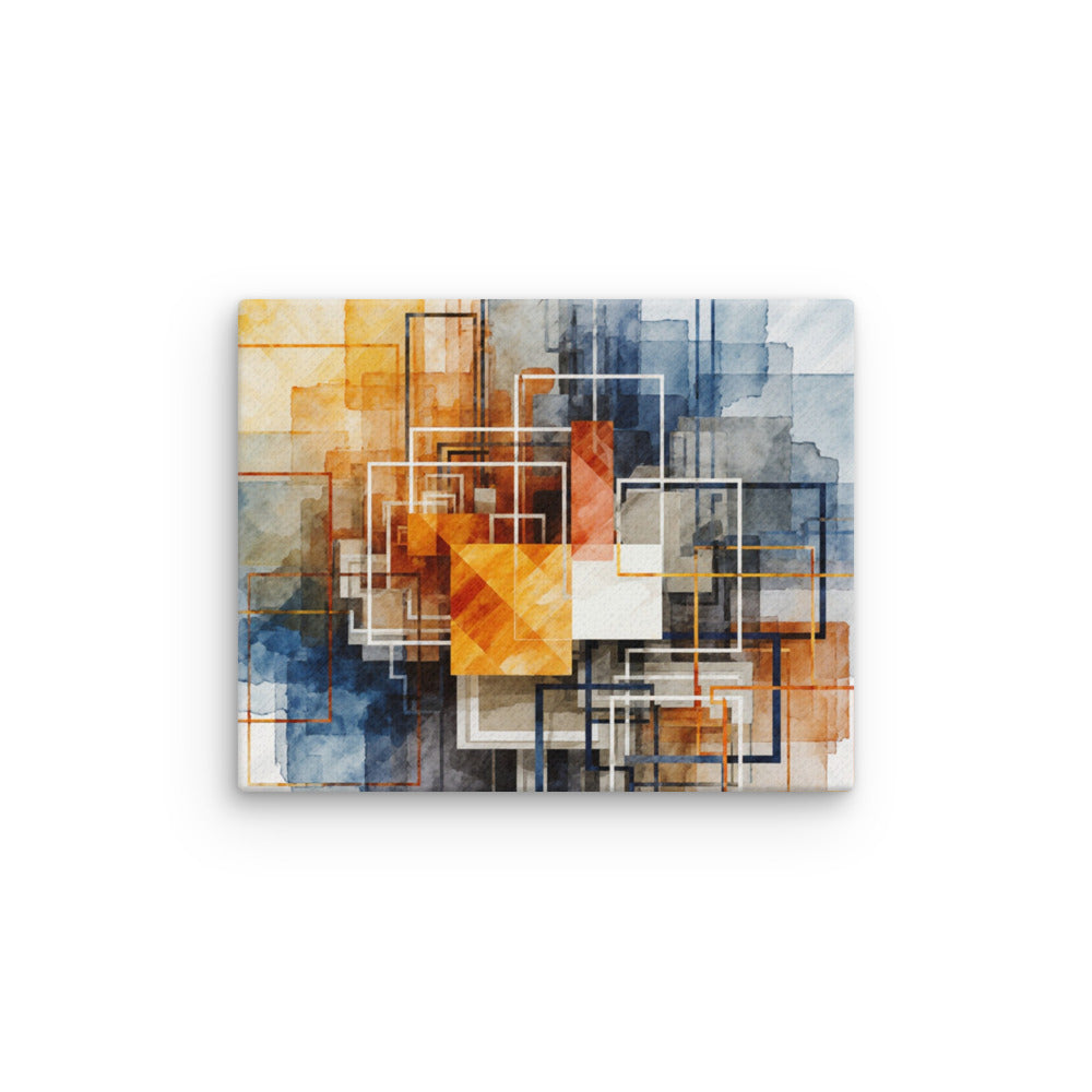 Reticle wall art product image as a thin canvas print in 24 x 32 inch large size