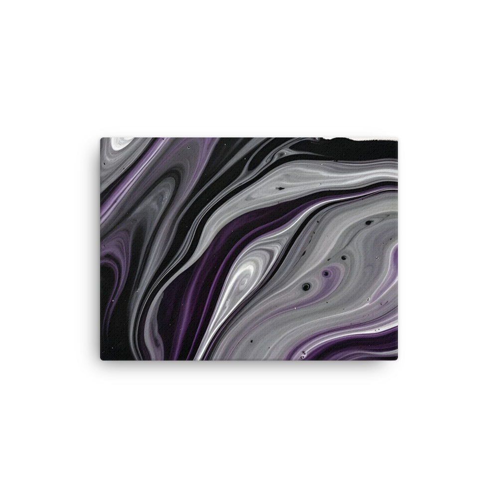 Amethyst Flow thin canvas print front-facing product image in 24 x 36 inch statement piece
