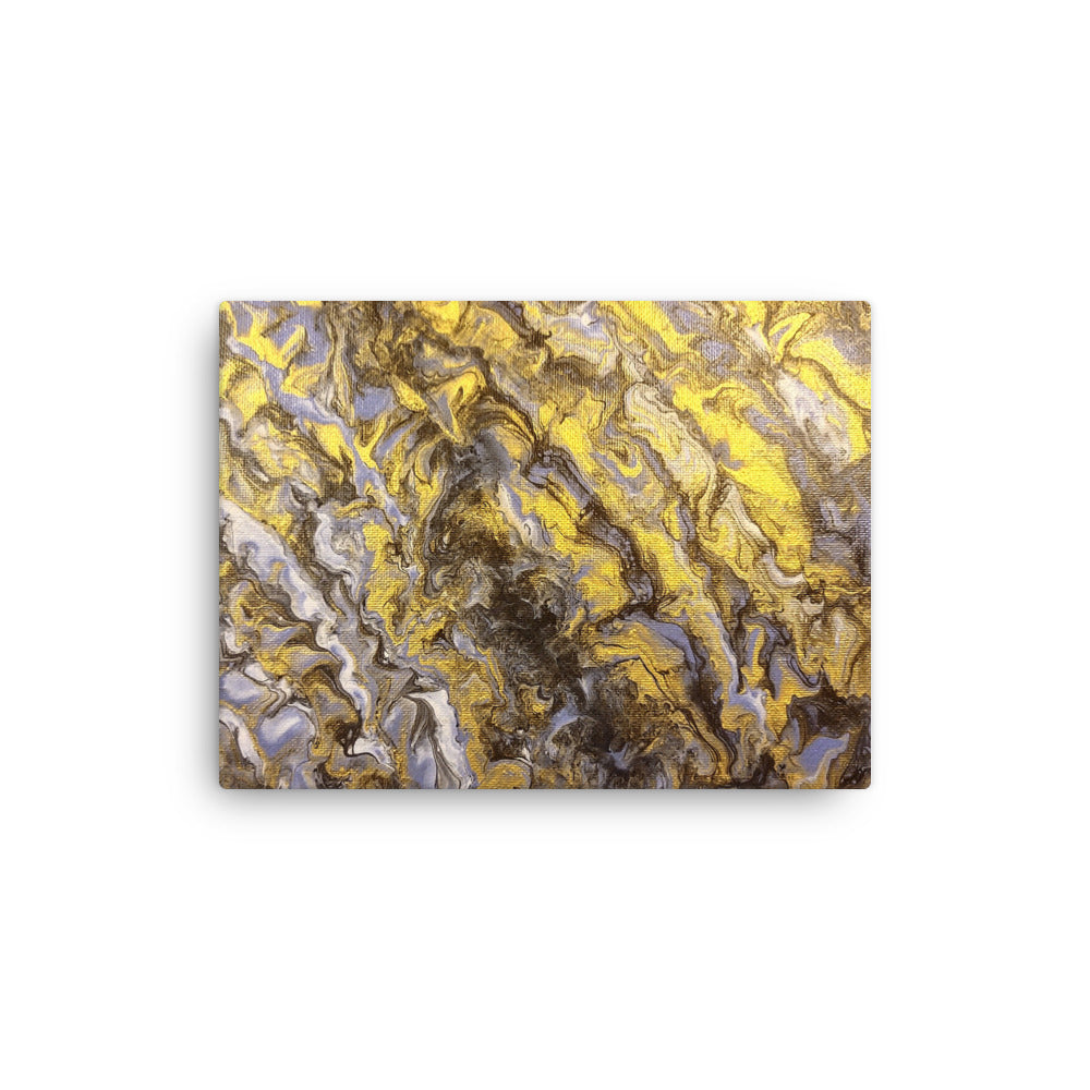 Gold Wave thin canvas print front-facing product image in 24 x 36 inch statement piece