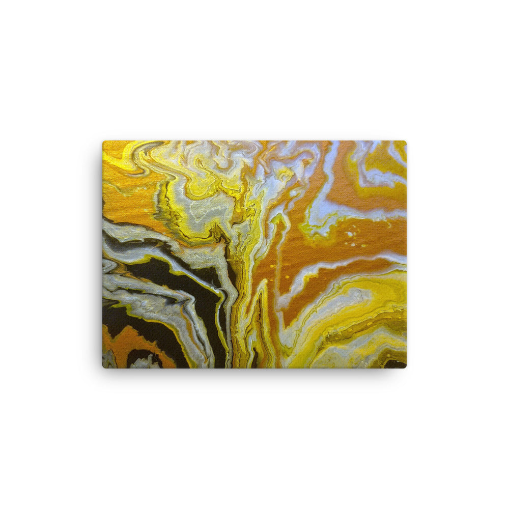 Golden Surge thin canvas print front-facing product image in 24 x 36 inch statement piece