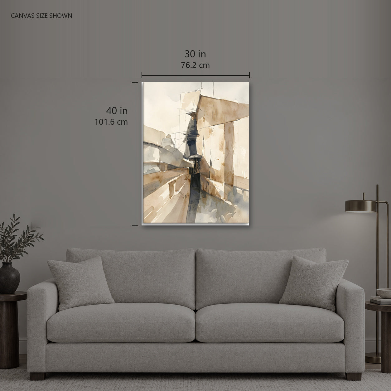 BORDER — Canvas shown: 30 W × 40 H in (76.2 × 101.6 cm). Room reference; other formats and framed outside dimensions differ.